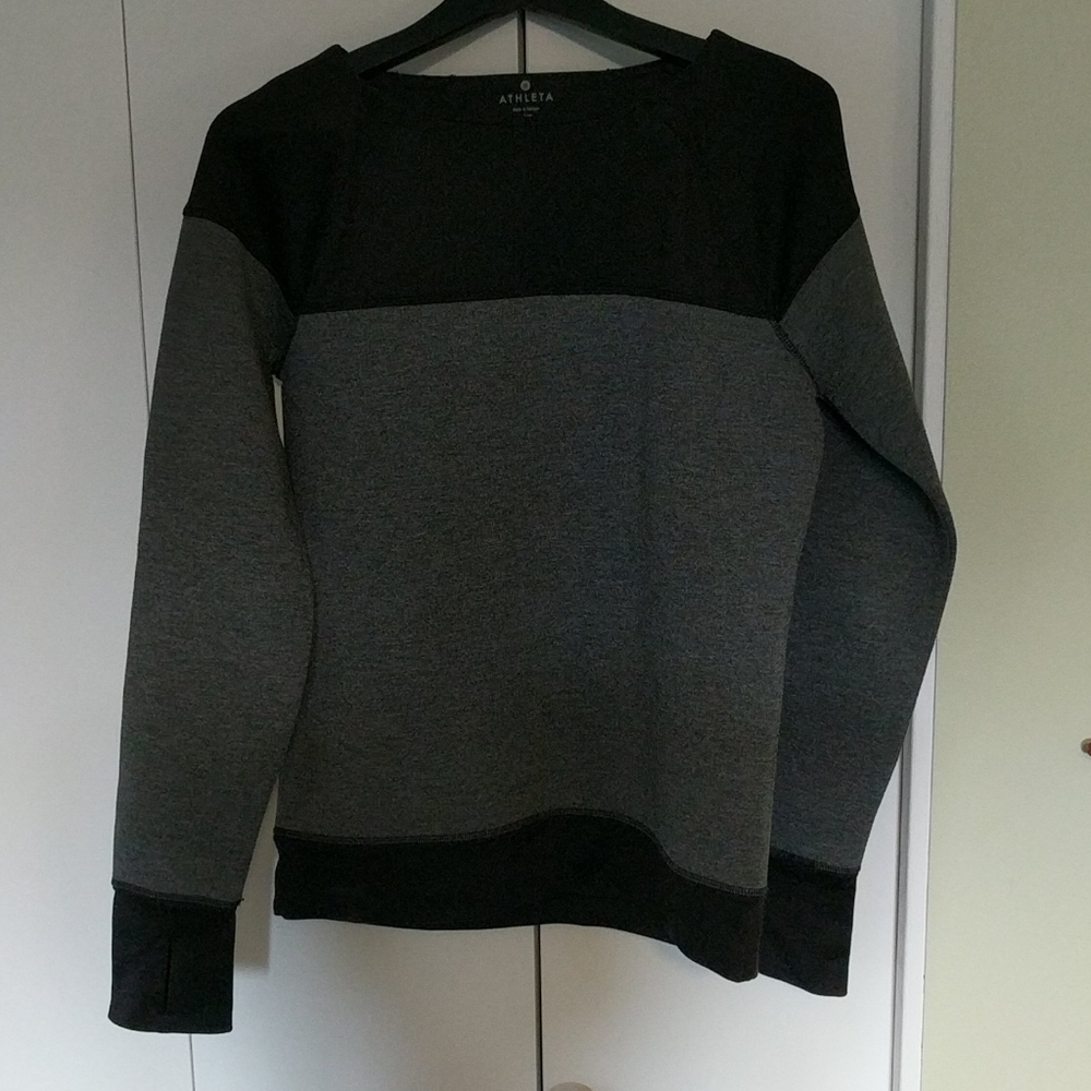 Athleta small tall two-tone pullover sweatshirt